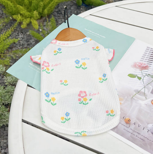 Spring / Summer Thin Floral Dog Vest